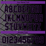 Custom Black Purple 3D Pattern Design Billiards Performance Polo Shirt