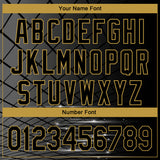 Custom Black Old Gold 3D Pattern Design Billiards Performance Polo Shirt