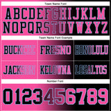 Custom Black Pink-Light Blue Authentic Gradient Fashion Football Jersey