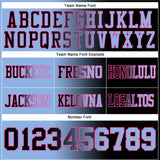 Custom Black Light Blue-Pink Authentic Gradient Fashion Football Jersey