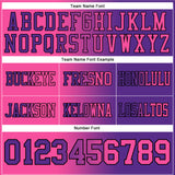 Custom Purple Pink-Black Authentic Gradient Fashion Football Jersey