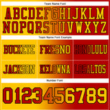 Custom Red Yellow-Black Authentic Gradient Fashion Football Jersey