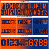 Custom Royal Orange-Black Authentic Gradient Fashion Football Jersey
