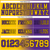 Custom Purple Yellow-Black Authentic Gradient Fashion Football Jersey
