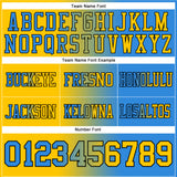 Custom Powder Blue Yellow-Black Authentic Gradient Fashion Football Jersey