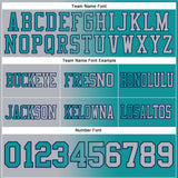 Custom Teal Gray-Navy Authentic Gradient Fashion Football Jersey