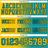 Custom Teal Yellow-Black Authentic Gradient Fashion Football Jersey