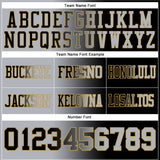 Custom Black Gray-Old Gold Authentic Gradient Fashion Football Jersey
