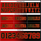 Custom Black Red-Old Gold Authentic Gradient Fashion Football Jersey