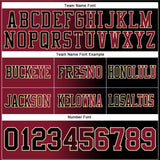 Custom Black Crimson-Cream Authentic Gradient Fashion Football Jersey