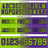 Custom Purple Neon Green-Black Authentic Gradient Fashion Football Jersey
