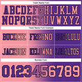Custom Purple Medium Pink-Black Authentic Gradient Fashion Football Jersey