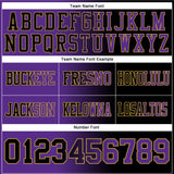 Custom Black Purple-Old Gold Authentic Gradient Fashion Football Jersey