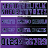 Custom Black Purple-Light Blue Authentic Gradient Fashion Football Jersey