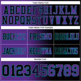 Custom Black Purple-Teal Authentic Gradient Fashion Football Jersey
