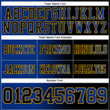 Custom Black Royal-Gold Authentic Gradient Fashion Football Jersey