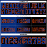 Custom Black Royal-Orange Authentic Gradient Fashion Football Jersey