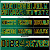 Custom Black Kelly Green-Gold Authentic Gradient Fashion Football Jersey