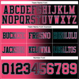 Custom Black Neon Pink-Teal Authentic Gradient Fashion Football Jersey