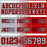 Custom Red Gray-Black Authentic Gradient Fashion Football Jersey
