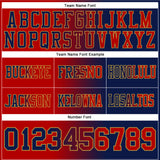 Custom Navy Red-Old Gold Mesh Authentic Gradient Fashion Football Jersey