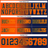 Custom Navy Orange-Gold Authentic Gradient Fashion Football Jersey
