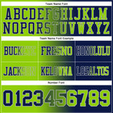 Custom Navy Neon Green-Gray Authentic Gradient Fashion Football Jersey