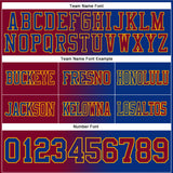Custom Royal Maroon-Gold Authentic Gradient Fashion Football Jersey