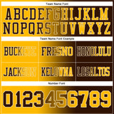 Custom Brown Gold-Cream Authentic Gradient Fashion Football Jersey
