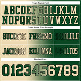 Custom Green Cream-Black Authentic Gradient Fashion Football Jersey