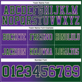 Custom Green Purple-Cream Authentic Gradient Fashion Football Jersey