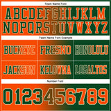 Custom Green Orange-Cream Authentic Gradient Fashion Football Jersey