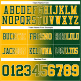 Custom Green Gold-Cream Authentic Gradient Fashion Football Jersey