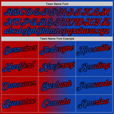 Custom Thunder Blue Red-Black Gradient Fashion Performance T-Shirt