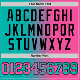 Custom Aqua Pink-Black Authentic Gradient Fashion Basketball Jersey