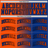 Custom Royal Orange-Black Authentic Gradient Fashion Basketball Jersey