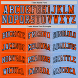Custom Light Blue Orange-Black Authentic Gradient Fashion Basketball Jersey
