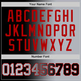 Custom Black Gray-Red Authentic Gradient Fashion Basketball Jersey