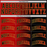 Custom Black Red-Old Gold Authentic Gradient Fashion Basketball Jersey