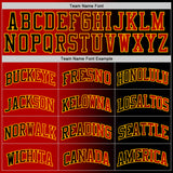 Custom Black Red-Gold Authentic Gradient Fashion Basketball Jersey