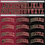 Custom Black Crimson-Cream Authentic Gradient Fashion Basketball Jersey