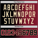 Custom Black Crimson-Cream Authentic Gradient Fashion Basketball Jersey