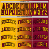 Custom Maroon Gold-Black Authentic Gradient Fashion Basketball Jersey
