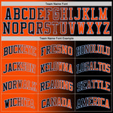 Custom Black Orange-Light Blue Authentic Gradient Fashion Basketball Jersey