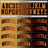 Custom Black Old Gold-Red Authentic Gradient Fashion Basketball Jersey