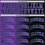 Custom Black Purple-Light Blue Authentic Gradient Fashion Basketball Jersey