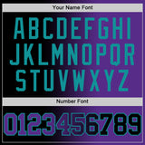 Custom Black Purple-Teal Authentic Gradient Fashion Basketball Jersey