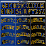 Custom Black Royal-Gold Authentic Gradient Fashion Basketball Jersey
