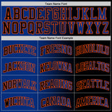 Custom Black Royal-Orange Authentic Gradient Fashion Basketball Jersey