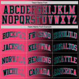 Custom Black Neon Pink-Teal Authentic Gradient Fashion Basketball Jersey